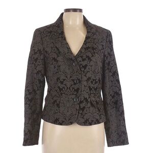 EVAN PICONE Black & Gray Cut Velvet Blazer Sz 10